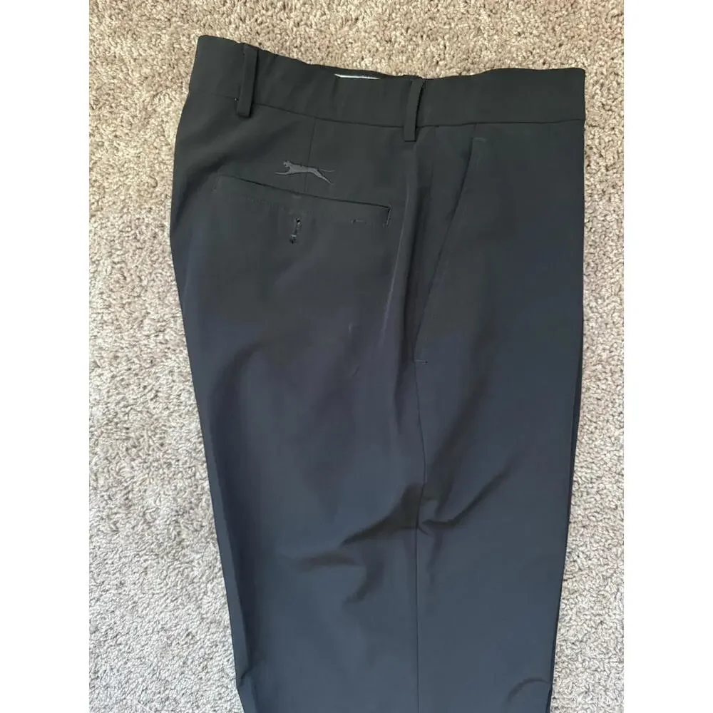 Slazenger Mens Pants‎ Black Size 32x30 Golf Pant Stretch Polyester Blend